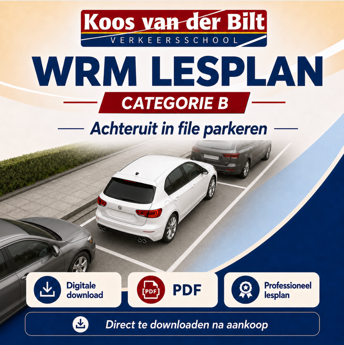Lesplan WRM categorie B achteruit file parkeren