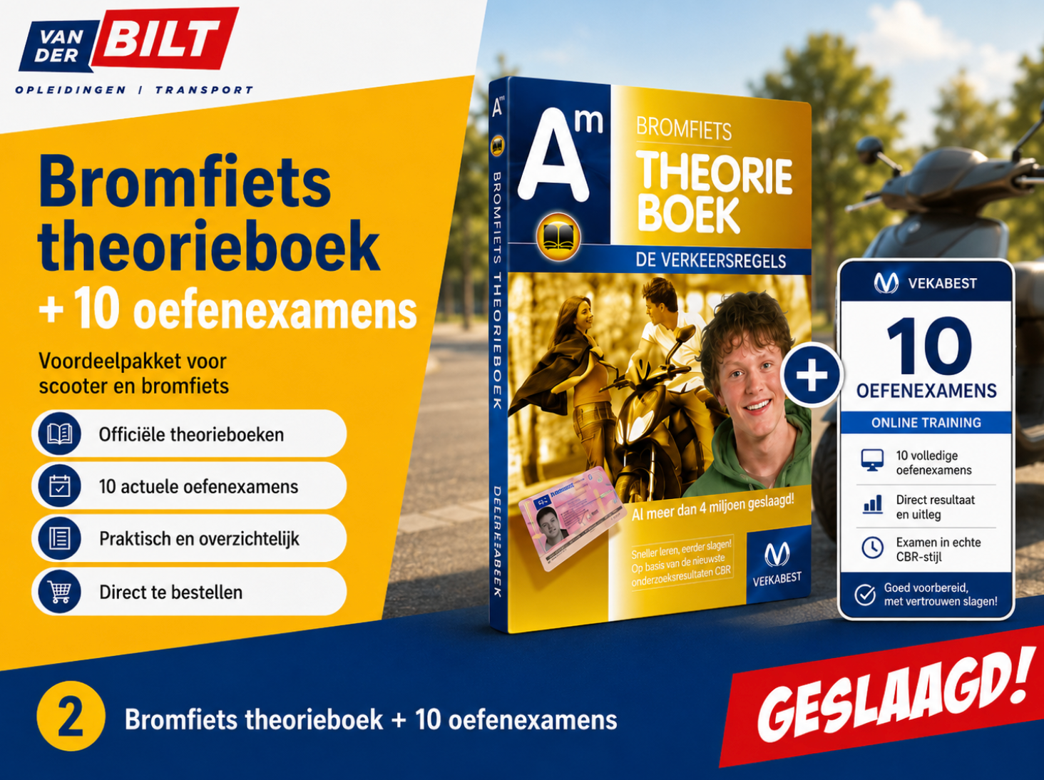 Scooter theorieboek + 10 oefenexamens